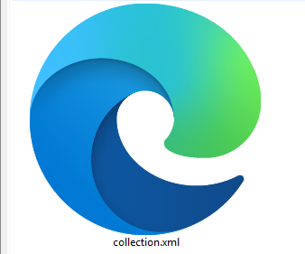 collection.xml file in the Downloads folder